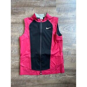 Nike Storm Fit ADV Golf vest Small Black Red Fleece collar Brand New